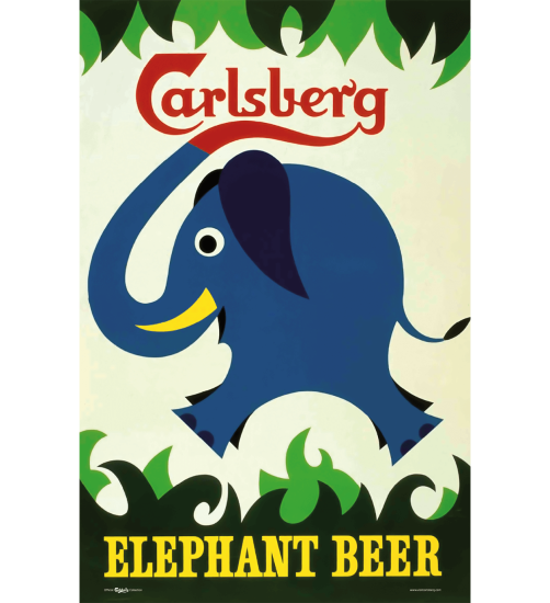 Carlsberg Elephant Beer Plakat