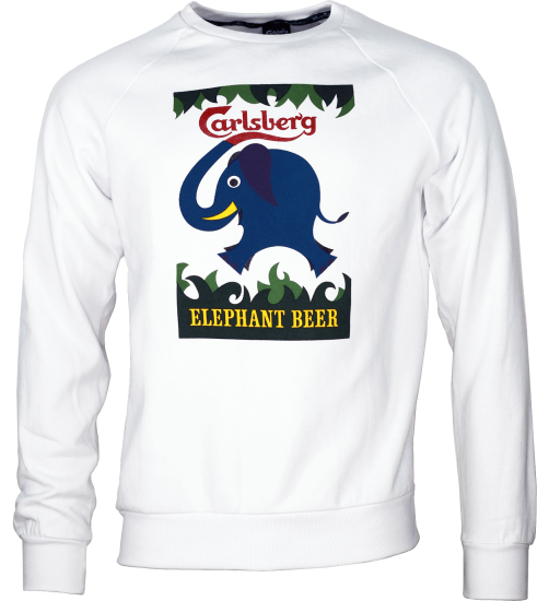 Carlsberg Elephant Beer Sweatshirt Hvid