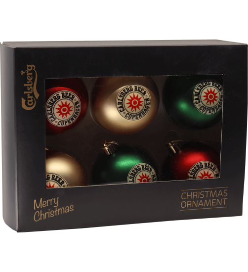 Carlsberg Christmas Star Ornaments 6-Pack
