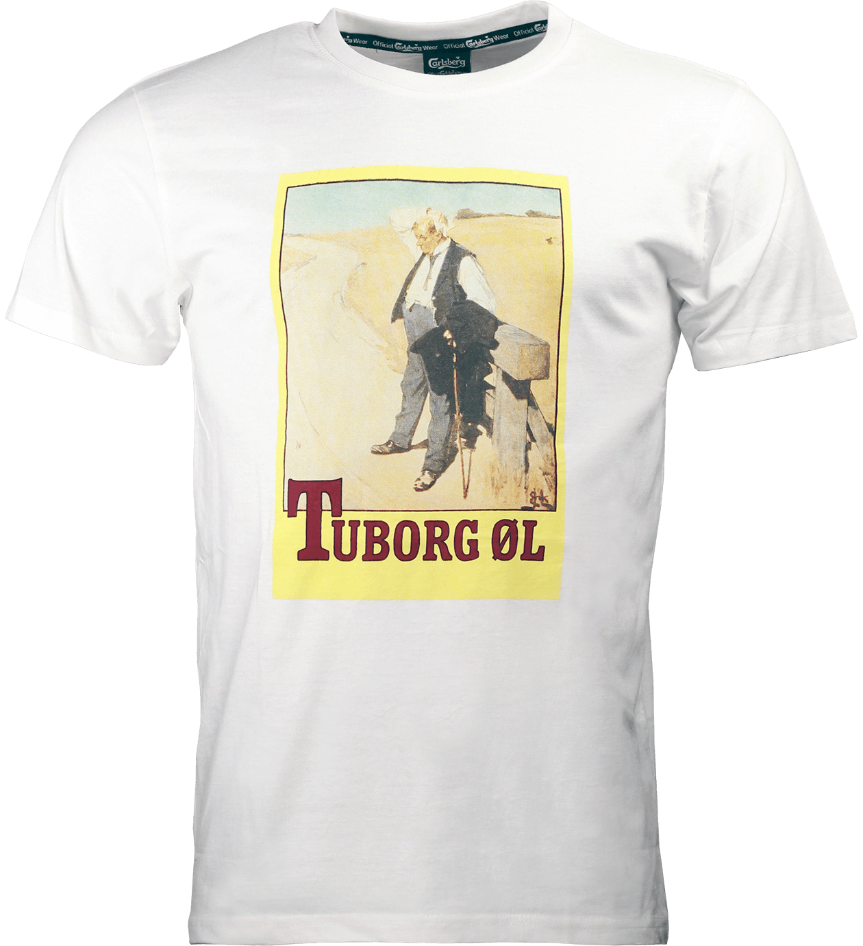 Tuborg Tørstige Mand T-Shirt Hvid - Brand Store