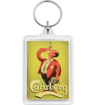 Carlsberg Drinking Man Plastic Keyring