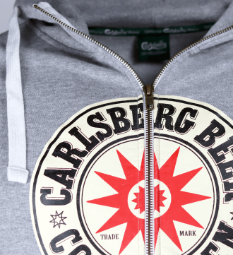 Carlsberg Women's Zip Hoodie Grey Carlsberg Women's Zip Hoodie Grey
