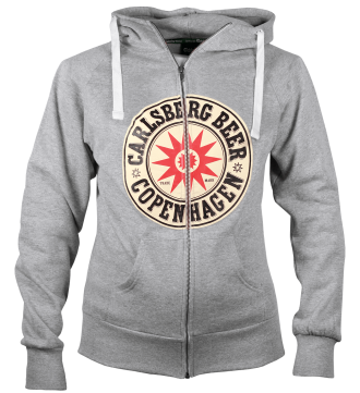 Carlsberg Women's Zip Hoodie Grey